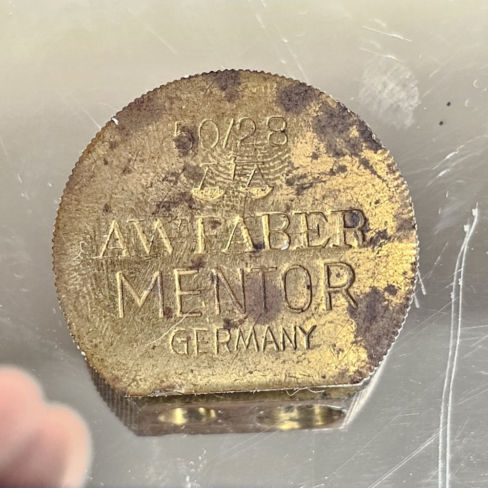 Vintage Rare A W FABER Mentor 50/28 Double Pencil Sharpener - Made in Germany